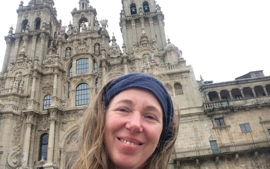 In de mist naar Santiago